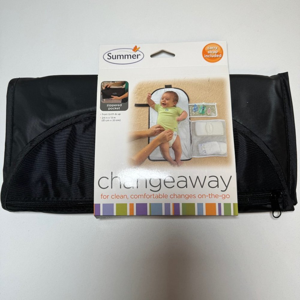 Baby Change Away Portable Changing Pad & Diaper Bag Kit Black